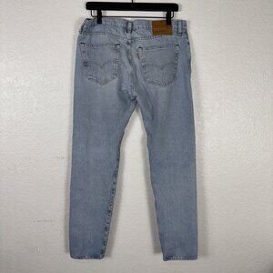 Levis 512 Mens 34x34 (34x32) Premium Denim Big E Distressed Stretch Slim Tapered